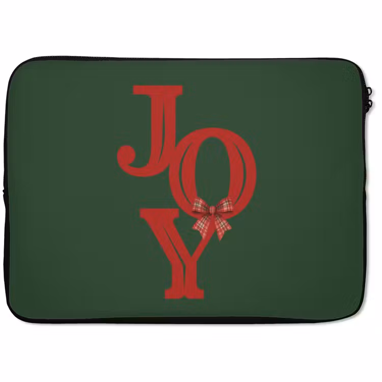 Laptophoes - Tekst - Kerst - Rood — 1