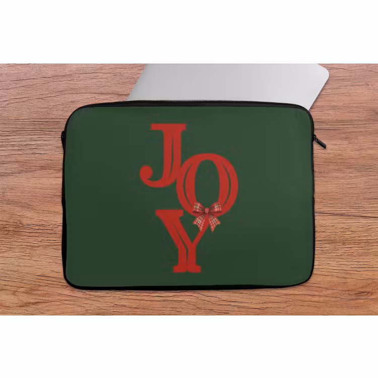 Laptophoes - Tekst - Kerst - Rood — 2