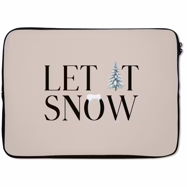 Laptophoes - Tekst - Kerst - Sneeuw — 1
