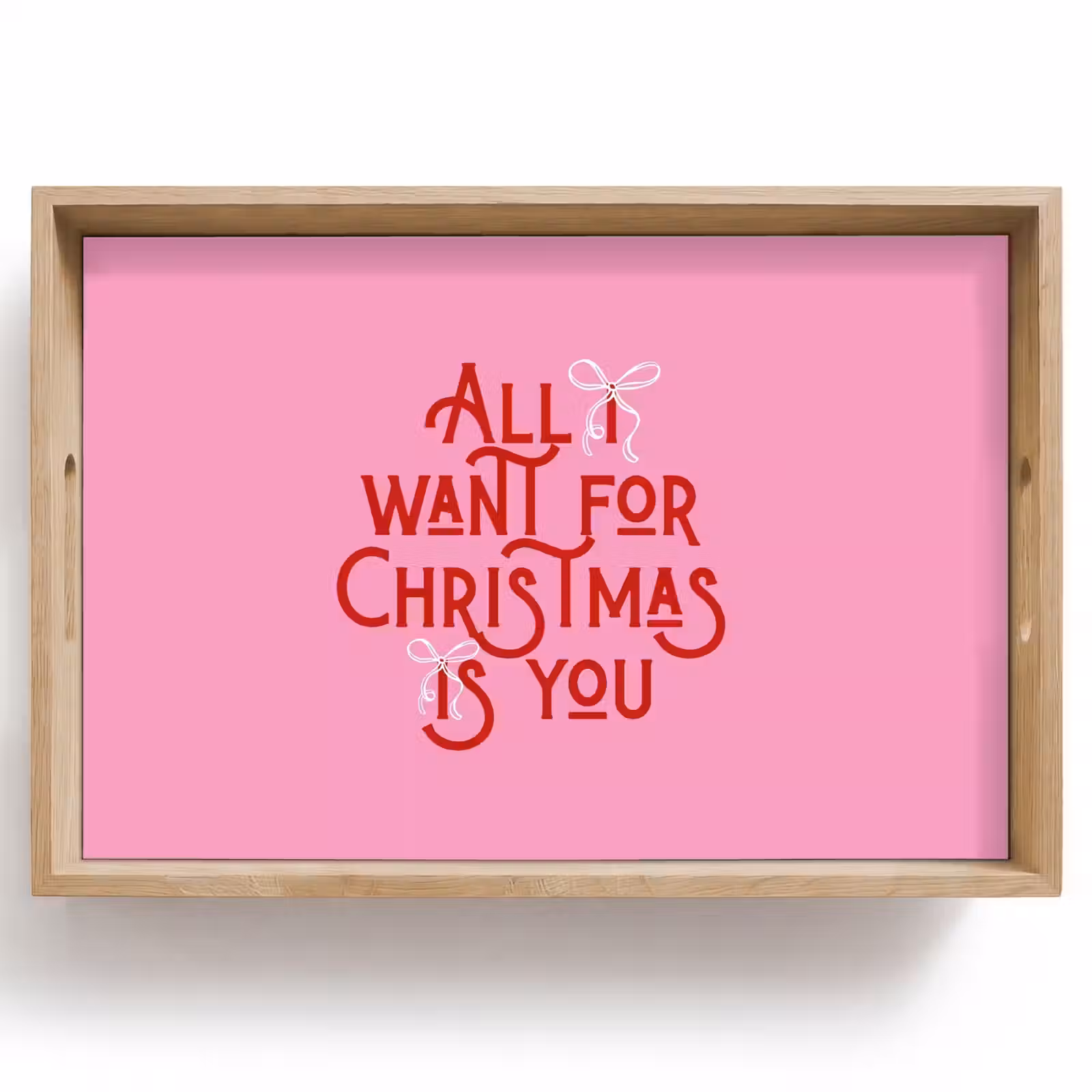 Dienblad - Tekst - Kerst - Roze - Rood — 1
