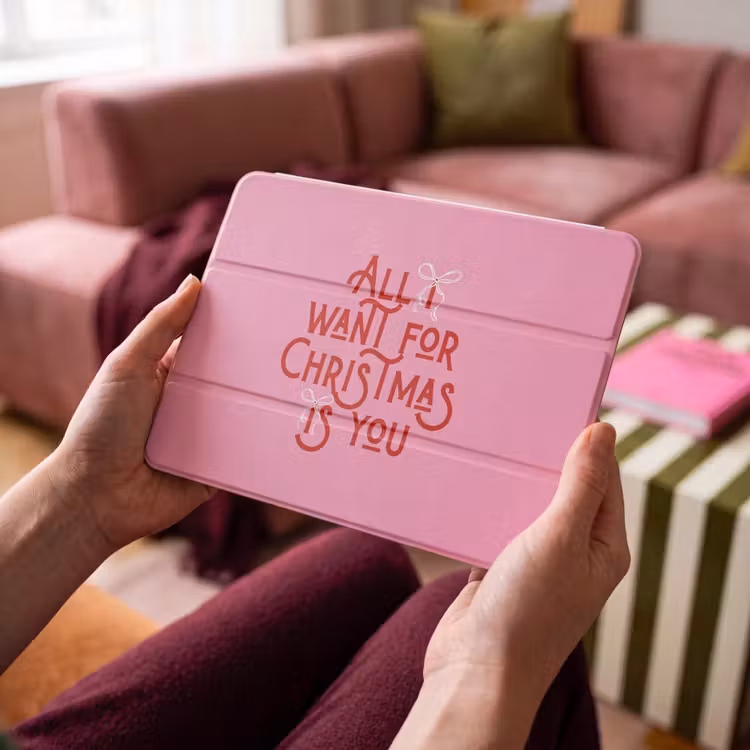 iPad hoes - Tekst - Kerst - Roze - Rood — 4