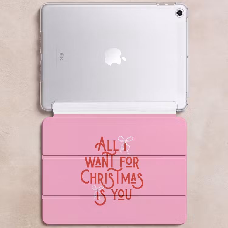 iPad hoes - Tekst - Kerst - Roze - Rood — 6