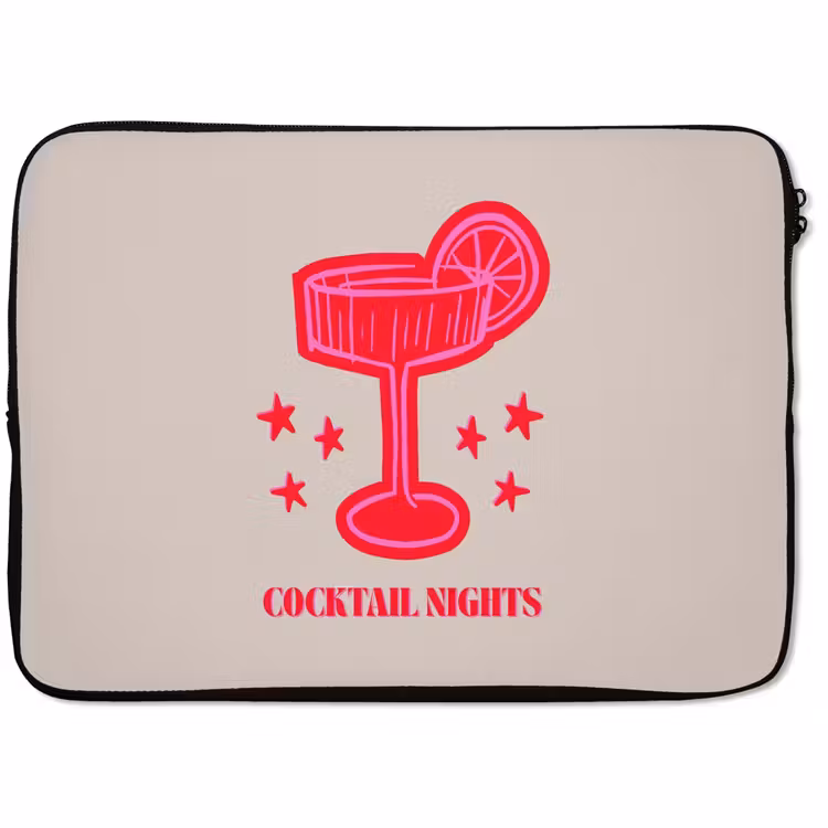 Laptophoes - Cocktail - Kerst - Beige - Roze — 1