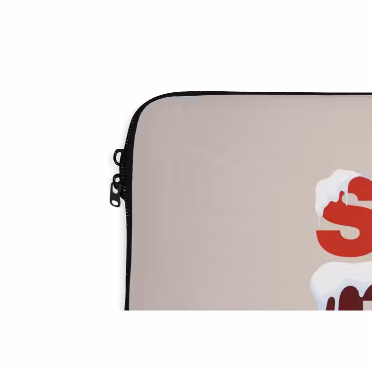 Laptophoes - Sneeuw - Kerst - Tekst - Rood — 5