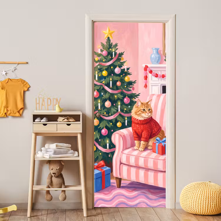 Deursticker - Kat - Kerst - Interieur — 6