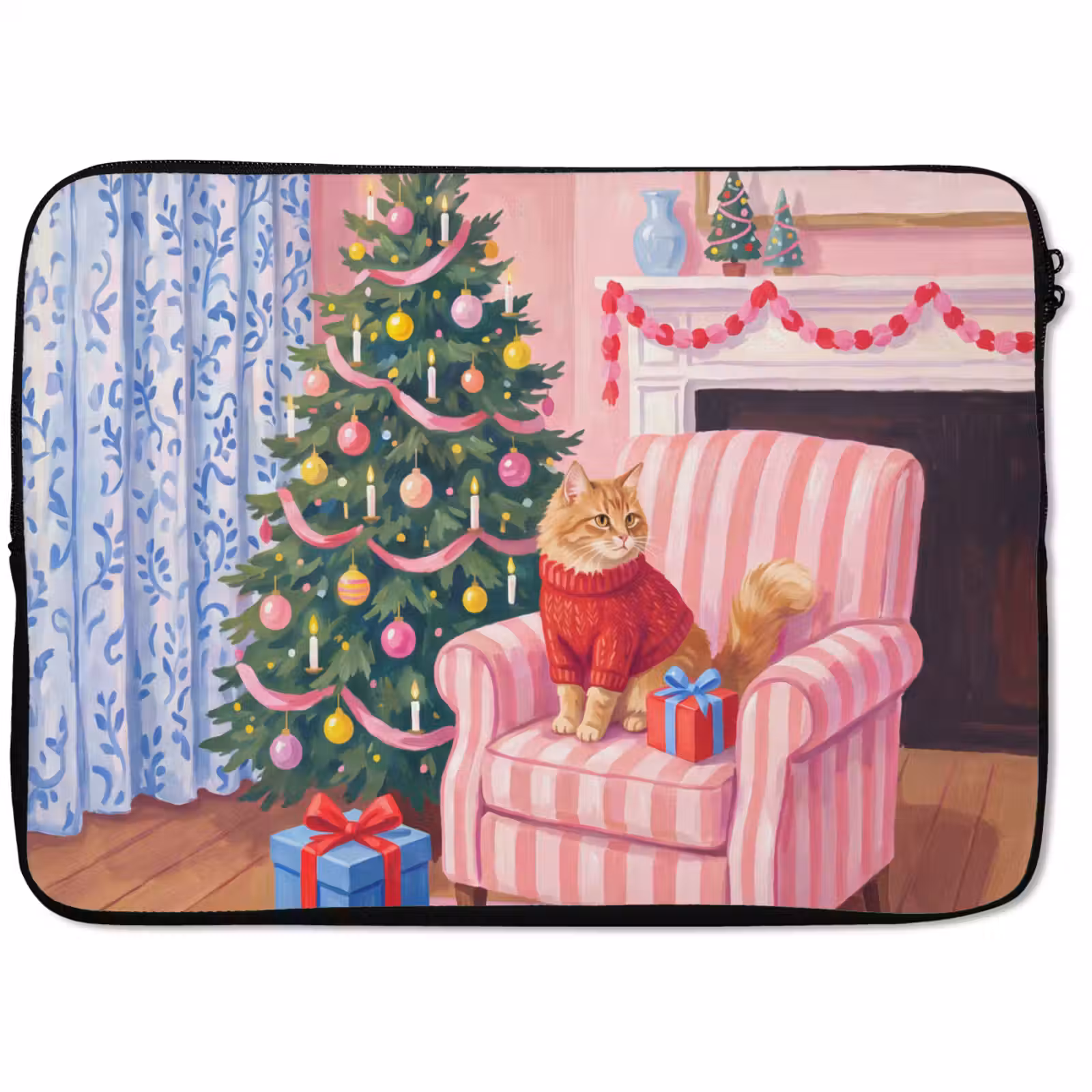 Laptophoes - Kat - Kerst - Interieur — 1