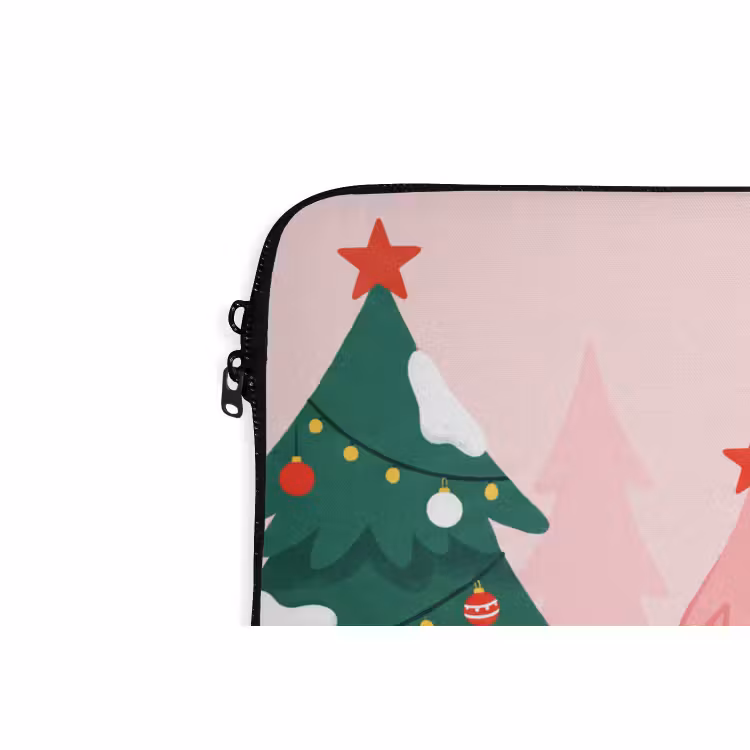 Laptophoes - Kerstbomen - Illustratie - Roze — 5