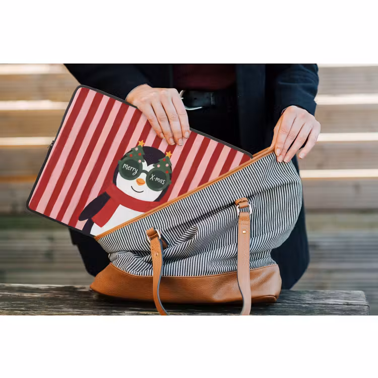 Laptophoes - Pinguïn - Kerst - Illustratie — 4