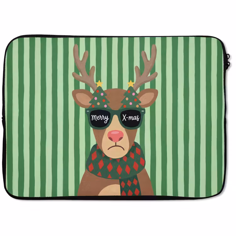 Laptophoes - Rendier - Kerst - Illustratie — 1