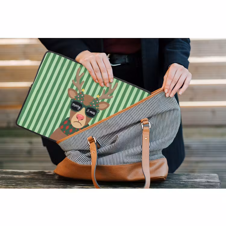 Laptophoes - Rendier - Kerst - Illustratie — 4