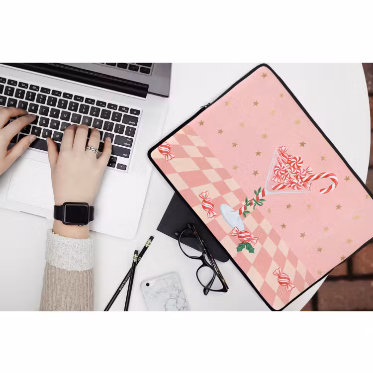 Laptophoes - Snoep - Glas - Roze — 3