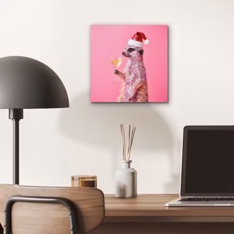 Aluminium schilderij - Dieren - Glitter - Feest — 6