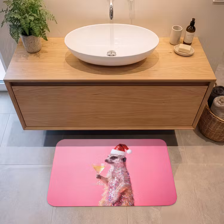 Badmat - Dieren - Glitter - Feest — 2