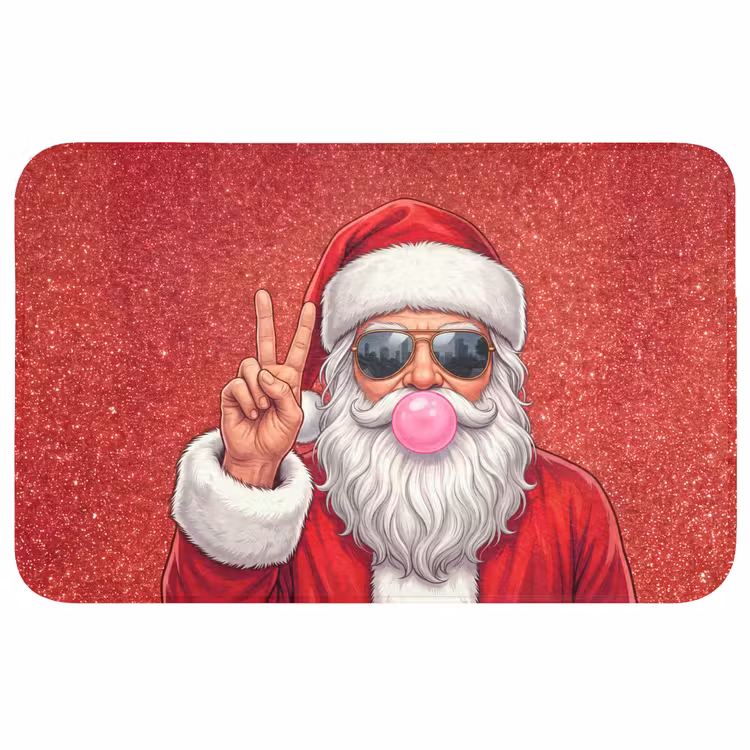 Badmat - Kerstman - Zonnebril - Kerst — 1