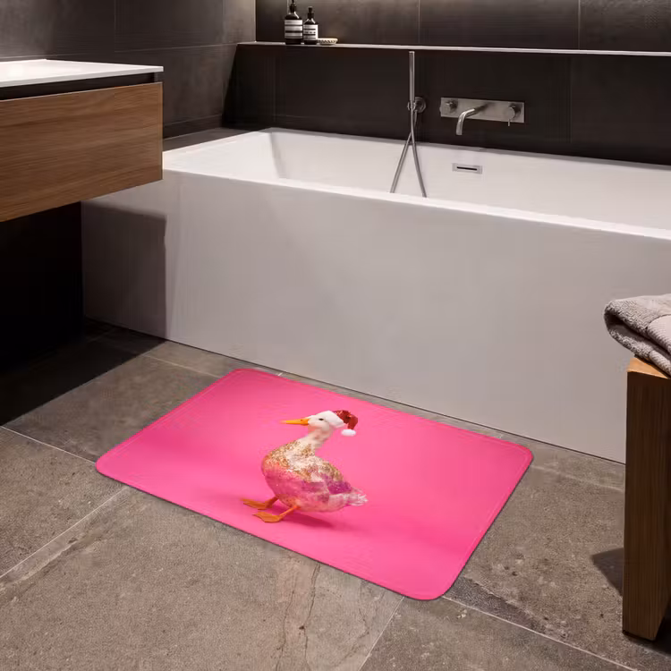 Badmat - Vogel - Kerst - Roze — 4