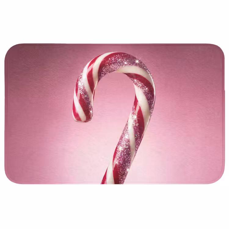 Badmat - Zuurstok - Glinsterend - Roze — 1