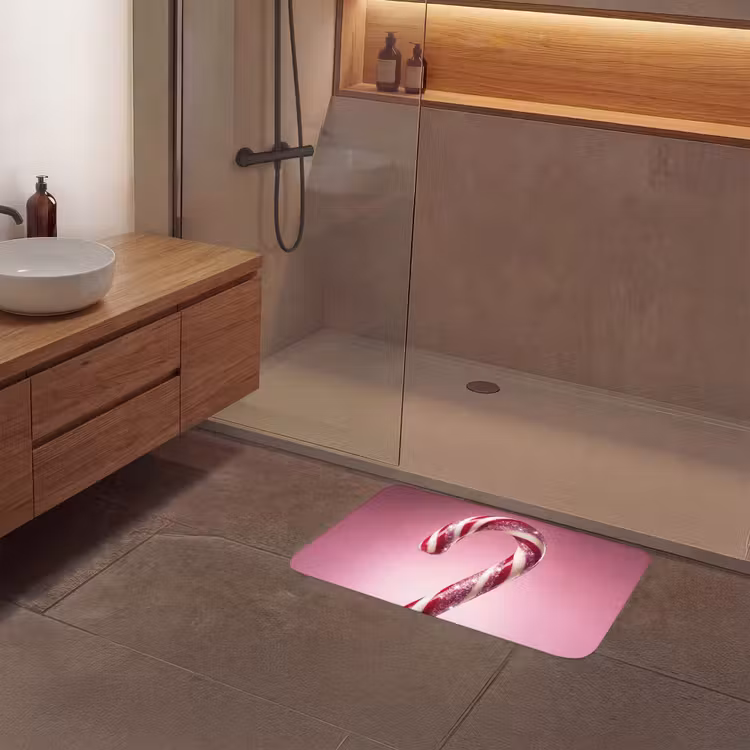 Badmat - Zuurstok - Glinsterend - Roze — 6