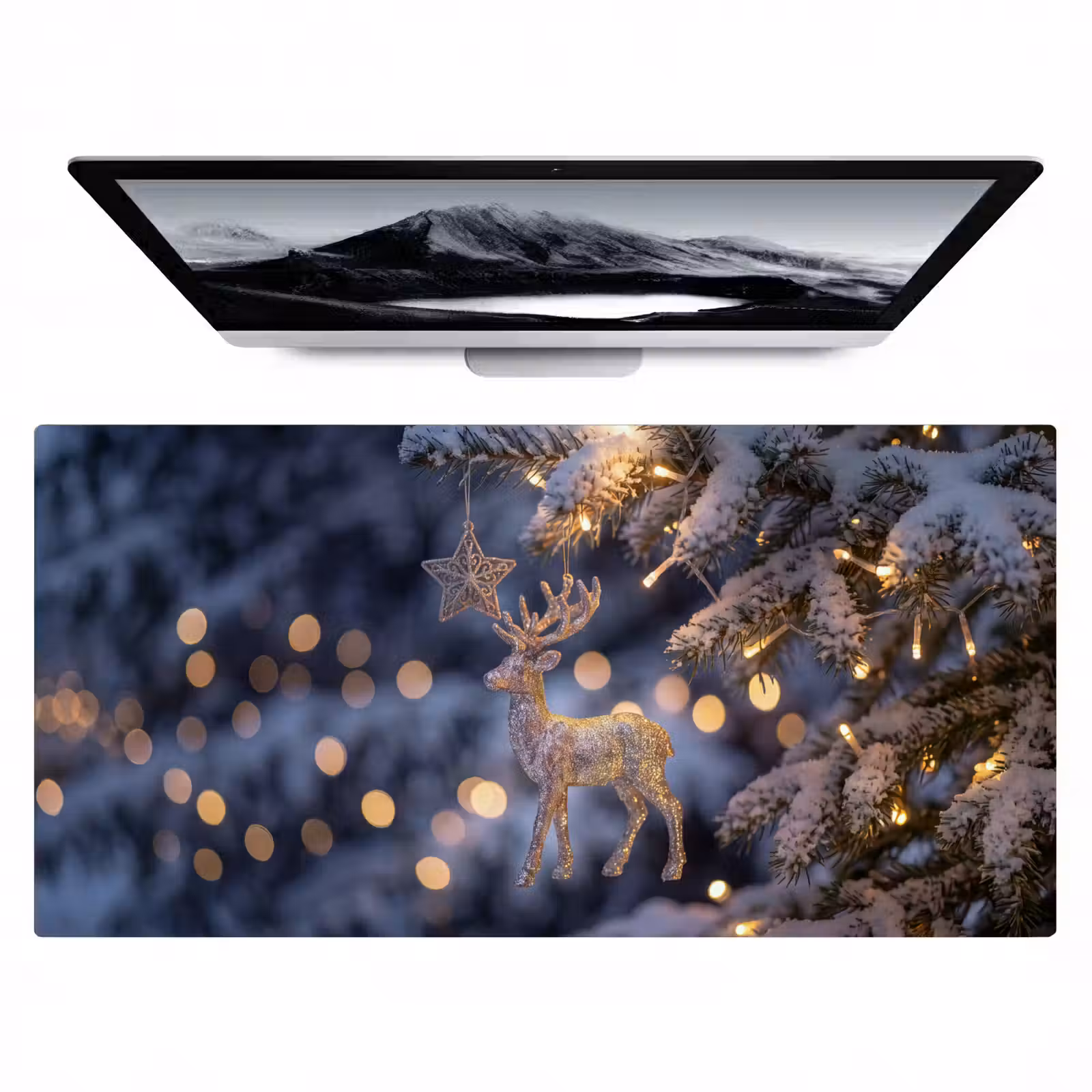 Bureau onderlegger - Rendier - Kerst - Sneeuw — 1