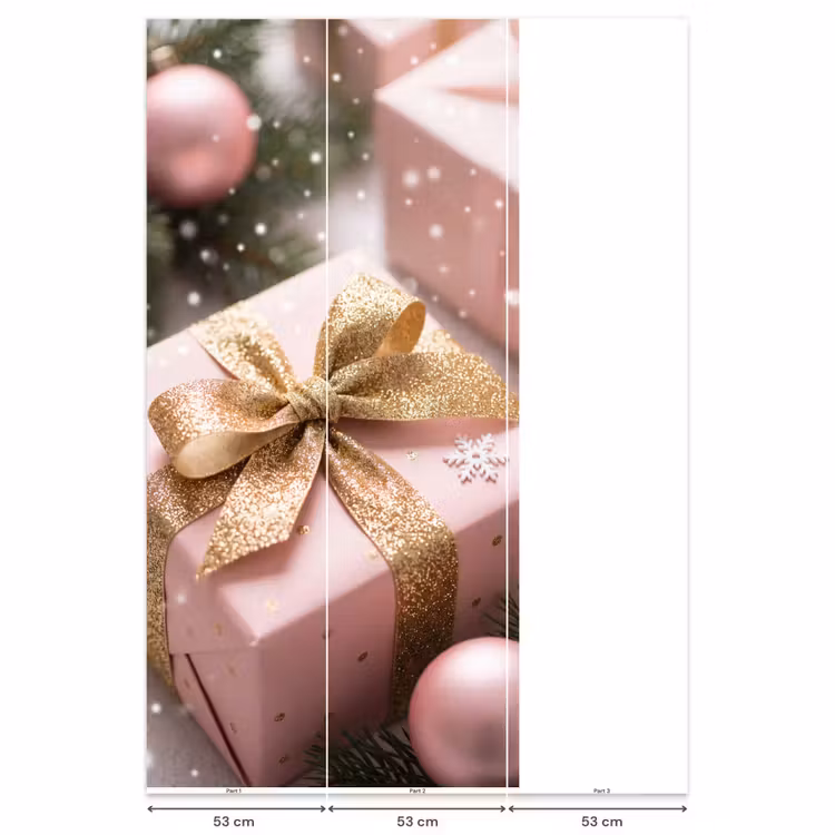 Behang - Cadeau - Kerst - Roze — 6