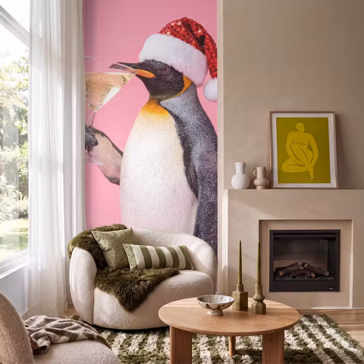 Behang - Pinguïn - Kerst - Feest — 1