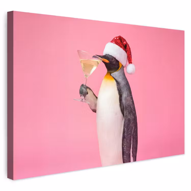Buiten canvas - Pinguïn - Kerst - Feest — 1