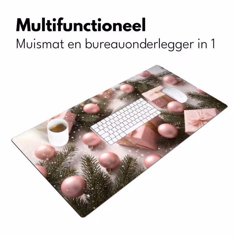 Bureau onderlegger - Cadeau - Kerst - Roze — 7