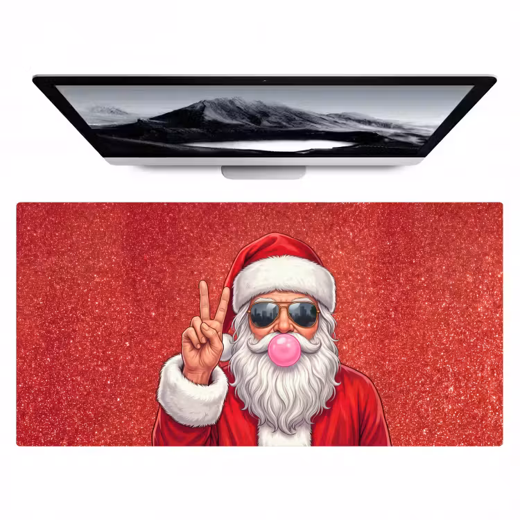 Bureau onderlegger - Kerstman - Zonnebril - Kerst — 1