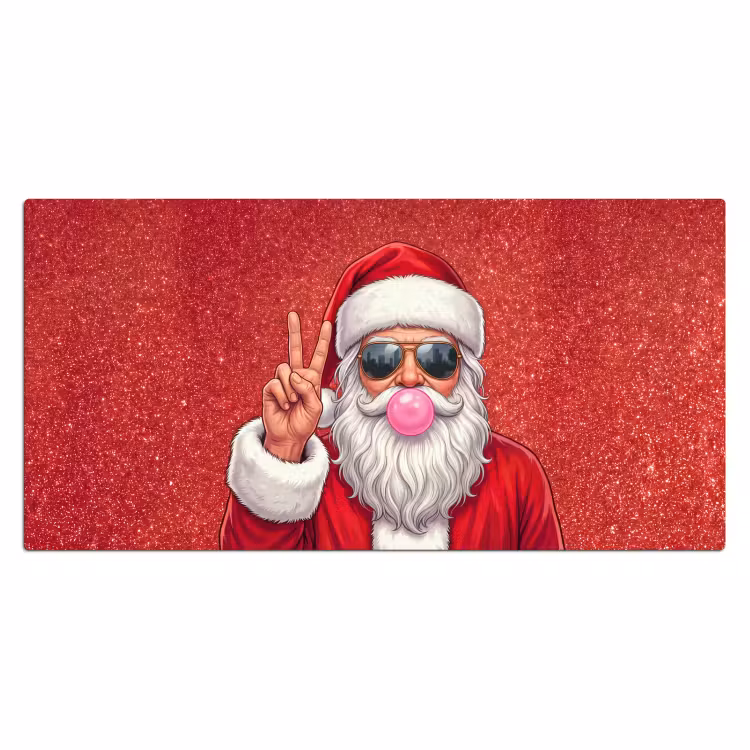 Bureau onderlegger - Kerstman - Zonnebril - Kerst — 2