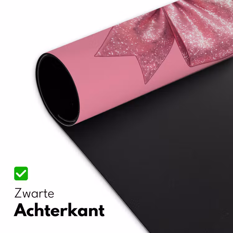 Bureau onderlegger - Roze strik - Glitter — 5