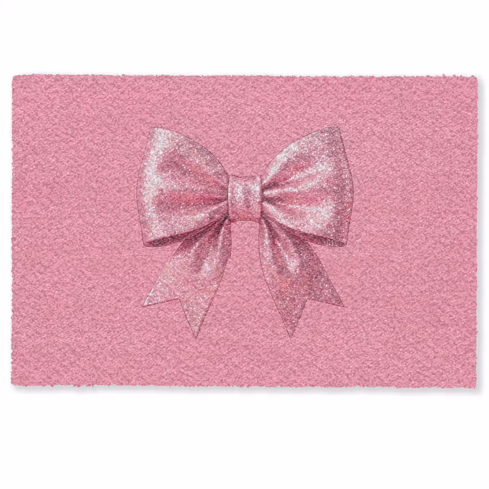Deurmat - Roze strik - Glitter — 1