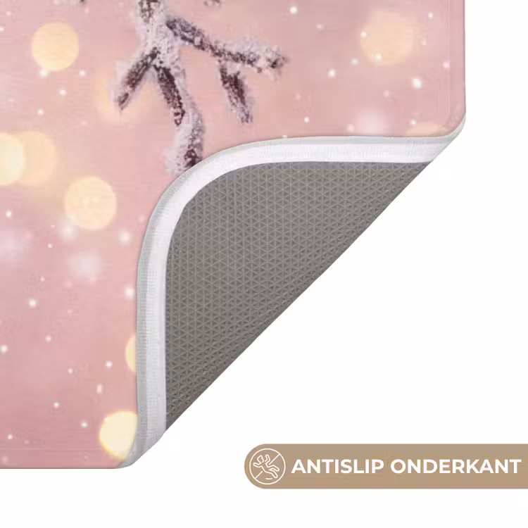 Badmat - Kerstbal - Roze - Winter — 3