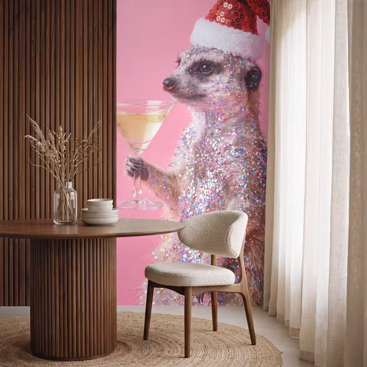 Behang - Dieren - Glitter - Feest β 4
