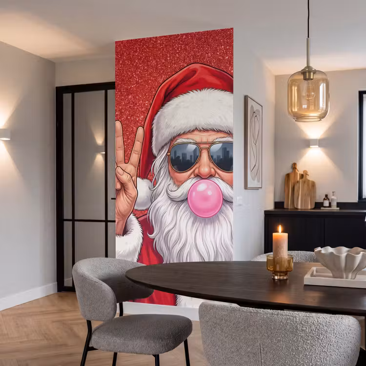 Behang - Kerstman - Zonnebril - Kerst — 5