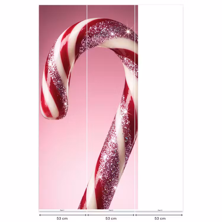 Behang - Zuurstok - Glinsterend - Roze — 6