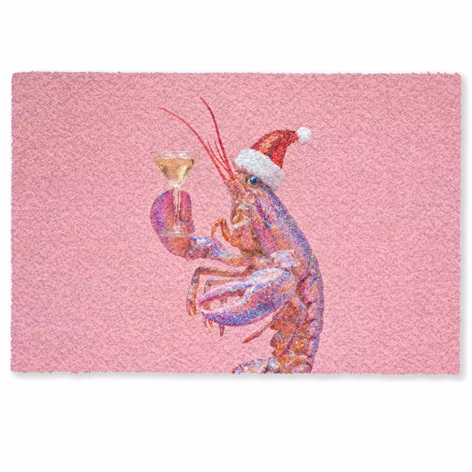 Deurmat - Kreeft - Kerst - Roze — 1