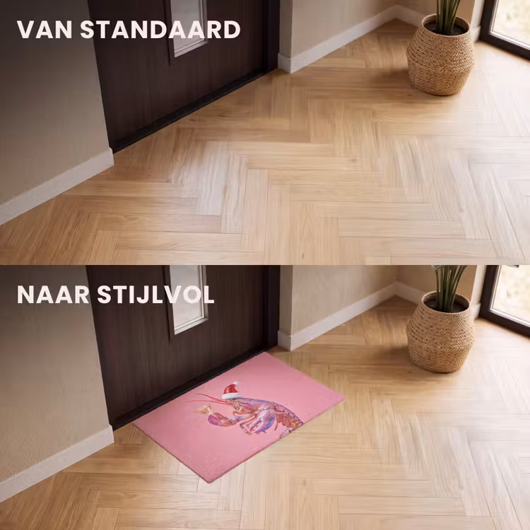 Deurmat - Kreeft - Kerst - Roze — 3