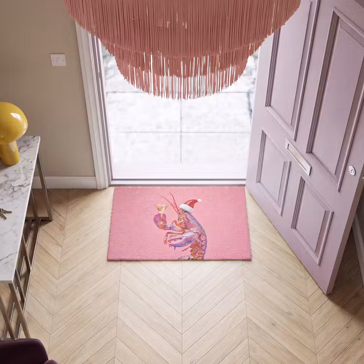Deurmat - Kreeft - Kerst - Roze — 4