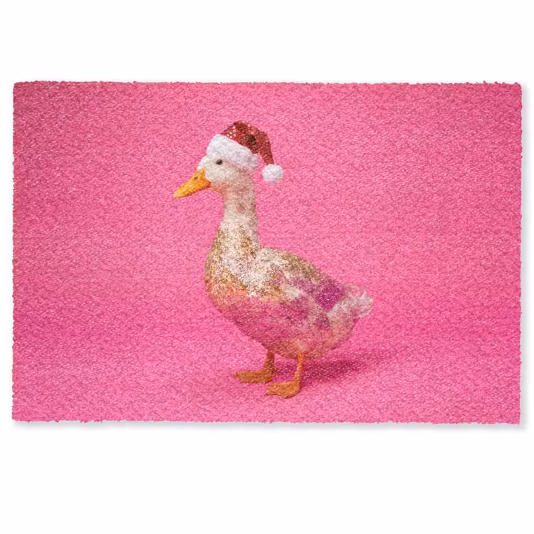 Deurmat - Vogel - Kerst - Roze — 1