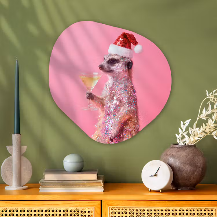 Organisch schilderij - Glas - Dieren - Glitter - Feest — 2