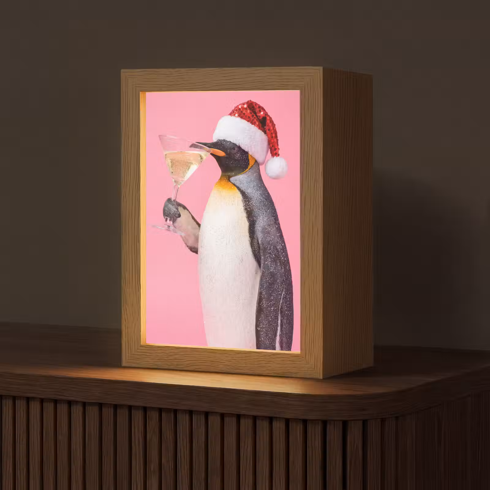 Gepersonaliseerde Lightbox - Pinguïn - Kerst - Feest — 1