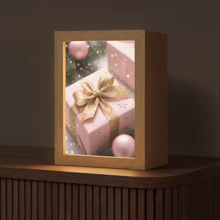 Gepersonaliseerde Lightbox - Cadeau - Kerst - Roze — 1