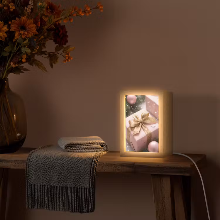 Gepersonaliseerde Lightbox - Cadeau - Kerst - Roze — 3