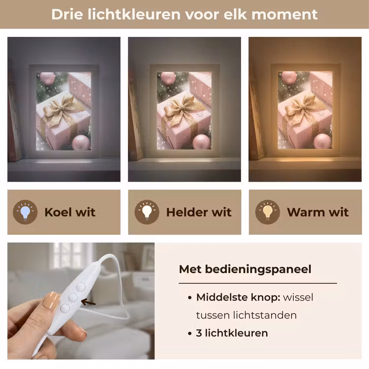 Gepersonaliseerde Lightbox - Cadeau - Kerst - Roze — 6
