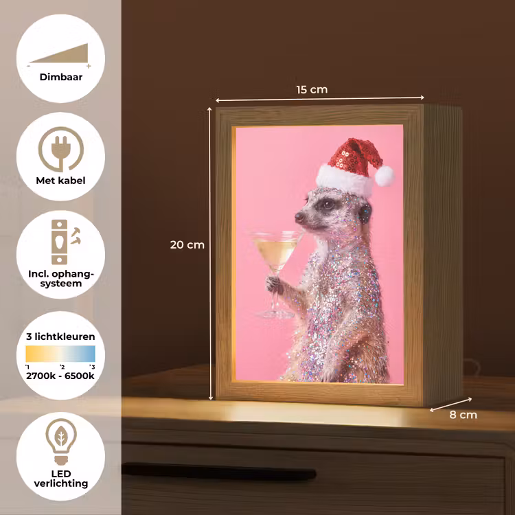 Gepersonaliseerde Lightbox - Dieren - Glitter - Feest — 7