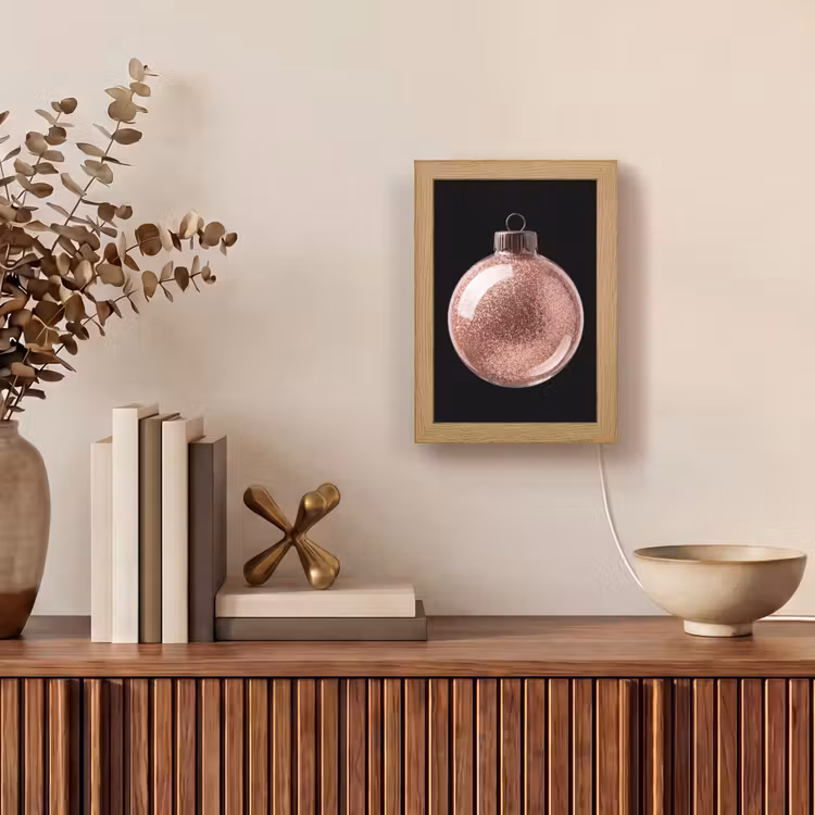 Gepersonaliseerde Lightbox - Kerstbal - Roségoud - Kerst — 4