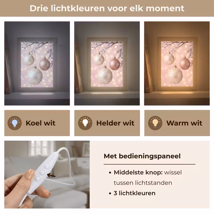Gepersonaliseerde Lightbox - Kerstbal - Roze - Winter — 6