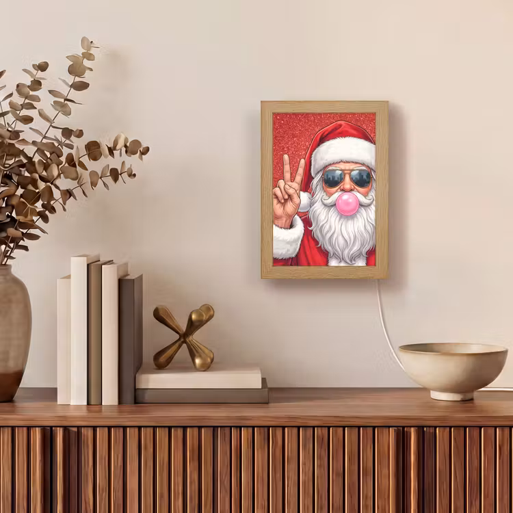 Gepersonaliseerde Lightbox - Kerstman - Zonnebril - Kerst — 4