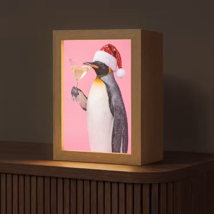 Gepersonaliseerde Lightbox - Pinguïn - Kerst - Feest — 1