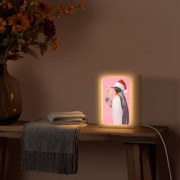 Gepersonaliseerde Lightbox - Pinguïn - Kerst - Feest — 3