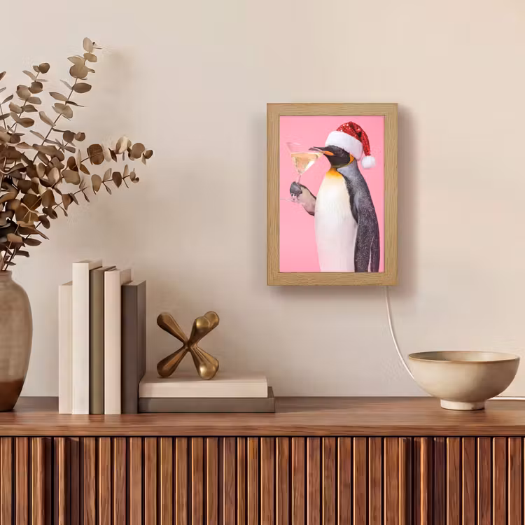 Gepersonaliseerde Lightbox - Pinguïn - Kerst - Feest — 4